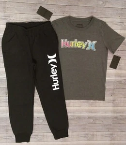 New! Boy's Hurley T-Shirt and Sweatpants Joggers Outfit Multiple Sizes - Picture 1 of 3