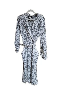 Vintage Dawn Joy Fashions White/Black Fit Flare 80s 90s Women's 9/10 midi-dress - Picture 1 of 12