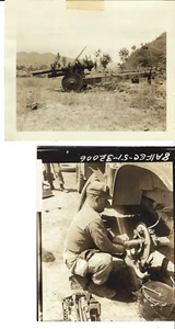 Corea 1951 riparazione freni / artiglieria di fabbricazione russa lotto di 2 foto vintage 4 x 5" - Foto 1 di 2