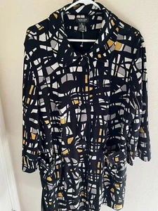 SPENSE WOMAN-SIZE 1X MULTI COLOR LONG JACKET WITH BELT FOR WOMAN - Picture 1 of 2