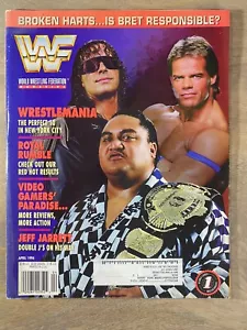 WWF World Wrestling Federation WWE Magazine April 1994 Hart Luger and  Yokozuna - Picture 1 of 9