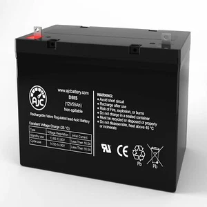 Pride Mobility Jazzy Elite HD 12V 55Ah Wheelchair Replacement Battery - Picture 1 of 6