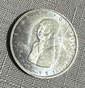 Deutschland 5 DM Mark 200. Geburtstag von Heinrich von Kleist 1977 Silber 625er - Bild 1 von 2