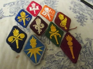 Set of 9 Vtg. Post WWII US Army School & Center Patches - Picture 1 of 22