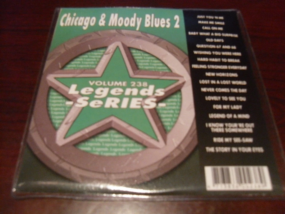 LEGENDS KARAOKE CD+G VOL 238 CHICAGO & THE MOODY BLUES 2  Free Shipping Foto 1 de 1