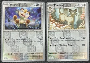Pokemon Juego de Cartas Coleccionables Meowth Persian 048/049/064 Fábula Cubierta Holograma Inverso Inglés Casi Nuevo - Imagen 1 de 2