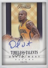 2013-14 Panini Timeless Treasures Timeless Talents Auto /25 David West #12 Auto