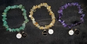 Custom Zodiac Horoscope Birthday Holiday Stone Chip Stretch Bracelet Reiki! - Picture 1 of 10