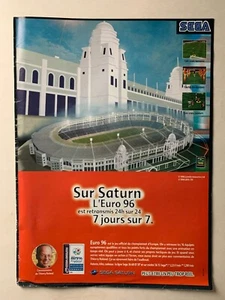 ADVERTISEMENT 1996 - SEGA SATURN - UEFA EURO ENGLAND 96 - THIERRY ROLAND - Picture 1 of 1
