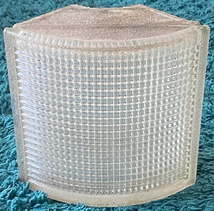 Vintage Art Deco Holphane 45 Degree Corner Ribbed Glass Block 8"T x 7 1/2" T - Picture 1 of 4