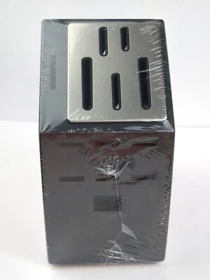 CALPHALON 13-Slot Hardwood Knife & Scissors Storage Block, Cherry Finish, NEW - Image 1 of 4