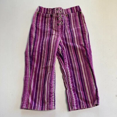 Vintage Arizona Corduroy Pants Girls Baby 24 Months Pink Purple Striped 90s Y2K - Image 1 of 4