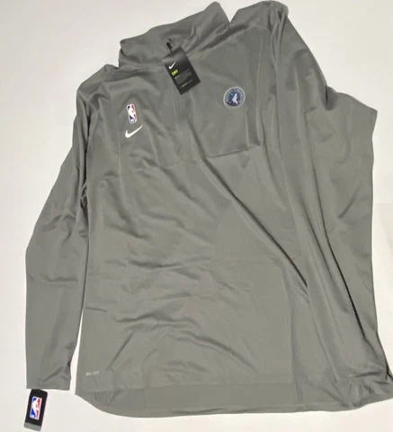 NEW Nike NBA Minnesota Timberwolves Mens 1/4 Zip Dri-Fit Gray 3XLT AV1741 Cover