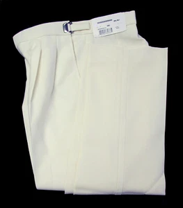 New Boys Ivory Tuxedo Pants Formal Wedding Prom Adjustable 26" Waist - Picture 1 of 3