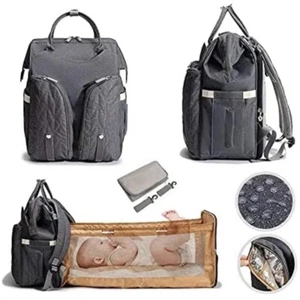 Mochila de viaje multifuncional plegable para cuna de bebé de gran capacidad varios viruela - Imagen 1 de 12
