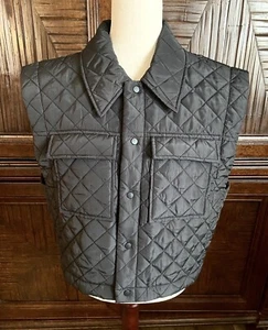 Royalty by Maluma Puffer Cropped Vest SZ M Black Brand New NWT - Picture 1 of 8