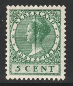 Netherlands Queen Wilhelmina 5c. Doctor Blade Type Printing Flaw, Error, Variety - Picture 1 of 1