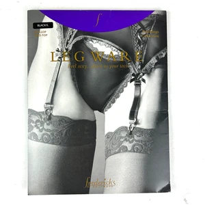 Fredericks of Hollywood Strümpfe Overknee Jakobsmuschel Spitze Top Gr. L schwarz - Bild 1 von 5