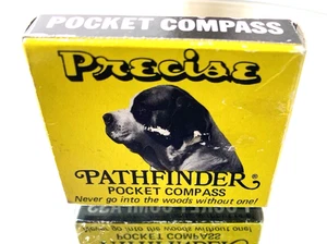 Bussola Pathfinder tascabile precisa colore argento vintage # 23206 - Foto 1 di 5