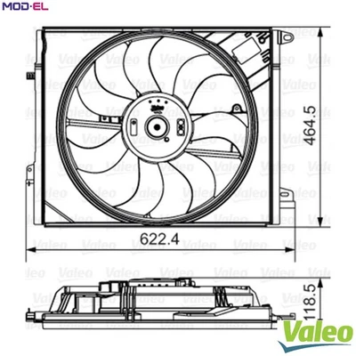 FAN ENGINE COOLING 696882 FOR RENAULT SCENIC/GRAND/IV TALISMAN/Sport/Tourer 1.3L - Image 1 of 4