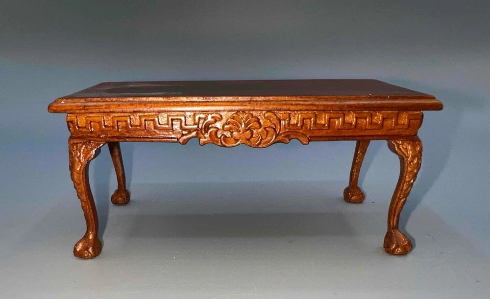 MESA DE CENTRO MINIATURA CASA DE MUÑECAS 1:12 BESPAQ THOMAS - NOGAL - 1439-NUEVA Foto 1 de 1