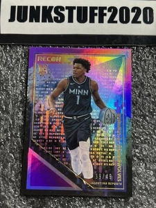 2020-21 Recon Anthony Edwards /49 SSP Purple Holo Scouting Reports SSP Rookie #3 - Picture 1 of 5