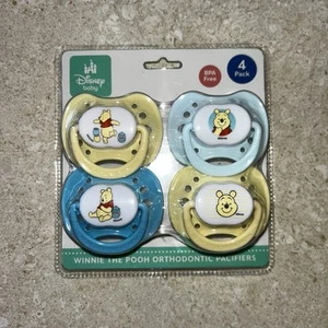 New Disney Winnie The Pooh 4 Count Baby Pacifiers - Picture 1 of 1
