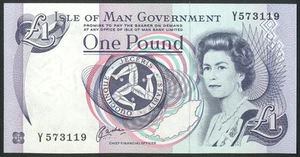 Isle of Man, Government, 1 pound, (1990's), Cashen sig., BNYB IM35b, UNC - Picture 1 of 2