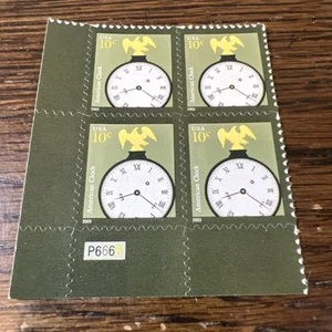 Scott #3757 Pl# Block of 4-10c American Clock-MNH-2003-US - Picture 1 of 5