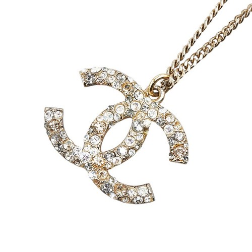 Collana CHANEL Coco Mark con strass placcati oro da donna