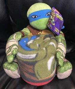 Teenage Mutant Ninja Turtles LEONARDO & 40x50 THROW! Nickelodeon NEW - Picture 1 of 8