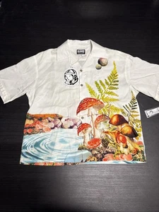 Camisa abotonada completa diseño naturaleza club club niños talla mediana nueva con etiquetas - Imagen 1 de 10