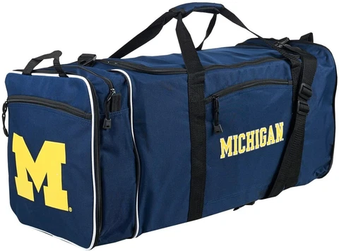 Premium Heavy Duty XL Fold Up "Steal" Duffel Bag, NCAA Michigan Wolverines Cover