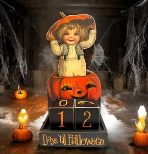 Designs By Kathy Halloween Countdown Kalender Retro Kürbisblöcke süß - Bild 1 von 4
