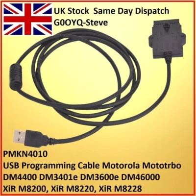 USB Cavo di Programmazione Motorola Mototrbo DM4400 DM3401e DM3600e DM46000 - Immagine 1 di 4