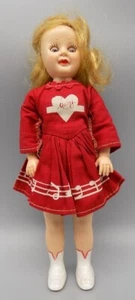 Super Circus Mary Hartline Puppe 8 Zoll Ideal Vintage Original rotes Kleid Spielzeug - Bild 1 von 9