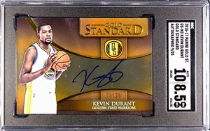 2016-17 Panini Gold Standard Kevin Durant firmado #9/25 + SGC automático 10 + tarjeta 8,5 - Imagen 1 de 3