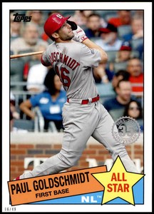 Paul Goldschmidt 2020 Topps 1985 35th Anniversary All-Stars 5x7 #85AS-36 /49 Car