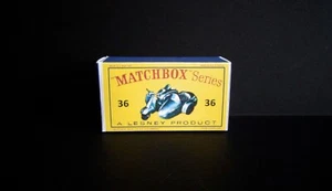 Matchbox Lesney No.36b Lambretta Scooter sidecar Reproduction Box (Box only). - Picture 1 of 5