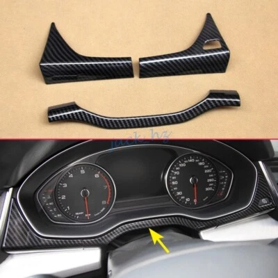 Tablero de instrumentos interior de fibra de carbono para Audi Q5 2018-2024 Foto 1 de 4