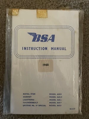 Vintage Original BSA Motorcycle Instruction Manual New In Package - Image 1 of 2