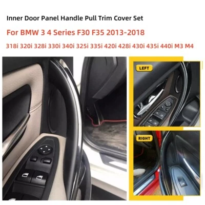 Inner Door Panel Handle Pull Trim Cover Set For BMW 320i 328i 330i 340i 325i M3  Foto 1 de 4