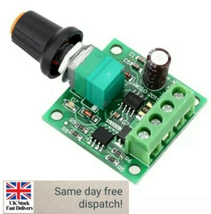 Low Voltage DC PWM Motor Speed Controller Module 1.8V 3V-5V-6V 12V 2A R8L6 - Picture 1 of 3