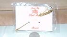 VINTAGE GOLD TONE PARK LANE HAT PIN WITH TRYANGLE CLEAR STONE