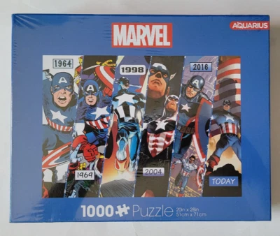 Marvel Captain America Jigsaw Puzzle 1000 Piece Superhero Timeline Aquarius NEW - Image 1 of 4