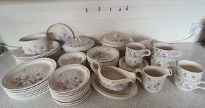 POOLE POTTERY DINNERSET 62PCS SPRINGTIME FLORAL PLATES SERVING DISHES BOWLS ETC - Picture 1 of 7