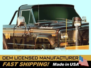 1974-1987 J10 J20 Jeep Truck SNOW BOSS Snow Plow Hood Decal Graphics Name Set - Foto 1 di 1