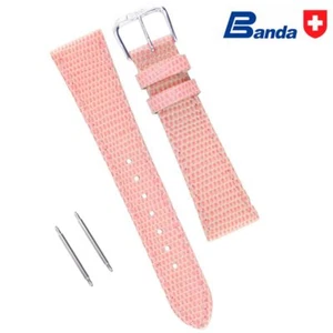 Banda Premium Grade Calfskin Lizard Grain Leather Watch Bands (Sizes 8 - 22mm) - Picture 1 of 10