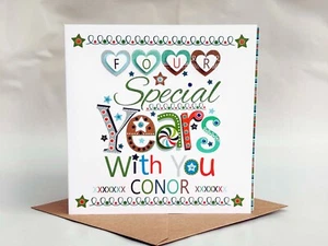 Anniversary card, partner, husband personalised special years anniversary card - Picture 1 of 8