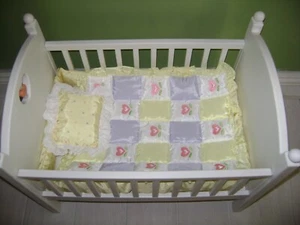 American Girl Bitty Baby Yellow Bumpers Quilt Pillow Mattress Pad Retired - Picture 1 of 4